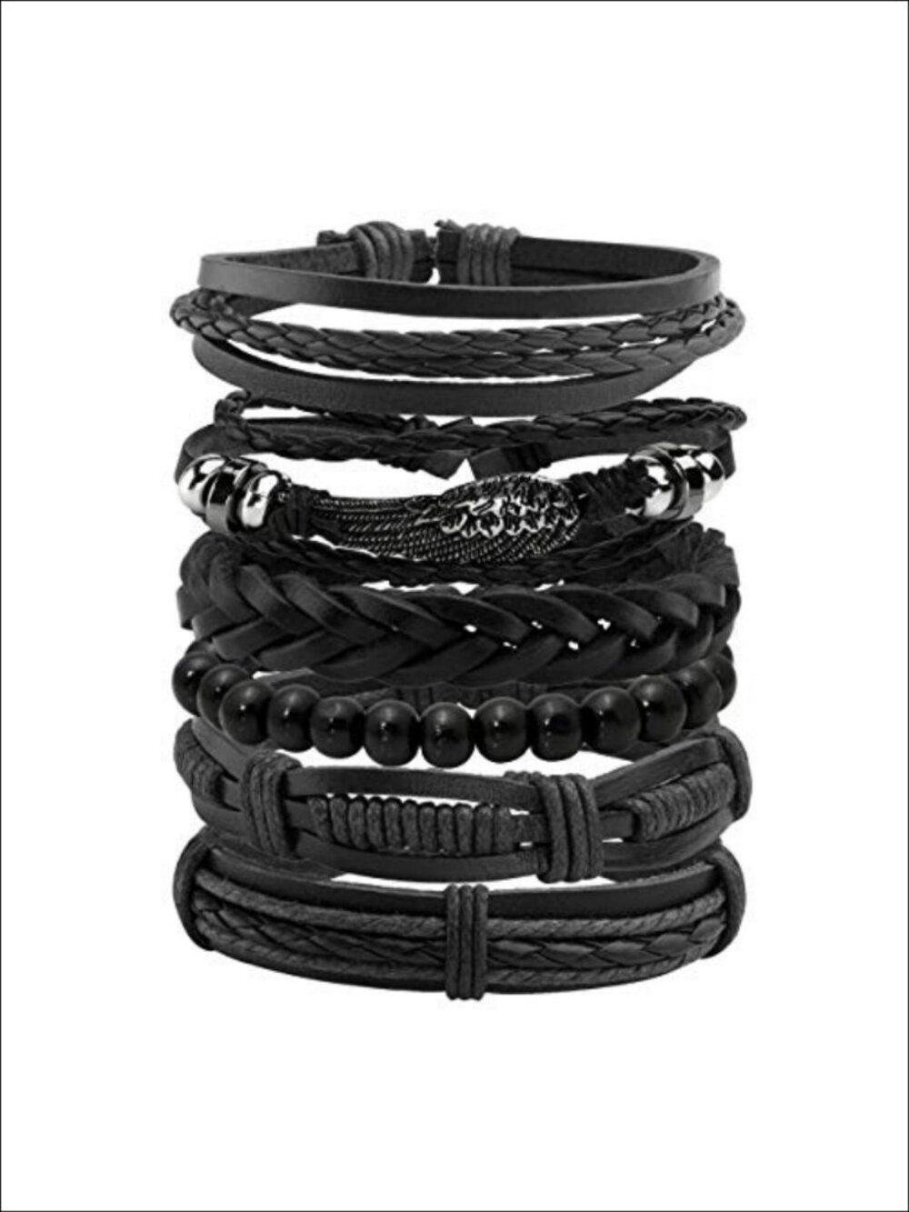 Braided Leather Cuff Bracelet Punk Rock Adjustable Steampunk Unisex